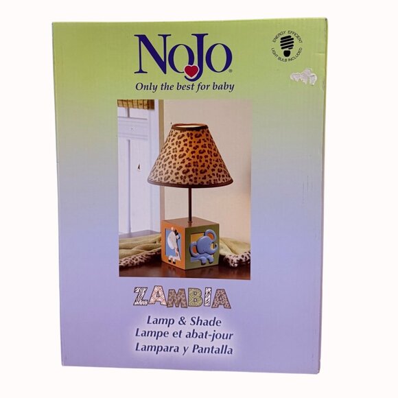 NoJo Zambia Safari Nursery Lamp Jungle Giraffe Elephant Design Baby Decor Gift - Picture 11 of 12
